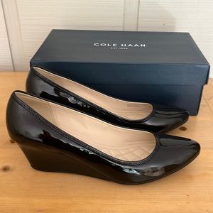 Cole Haan New with Box Patent Leather Wedge Pumps